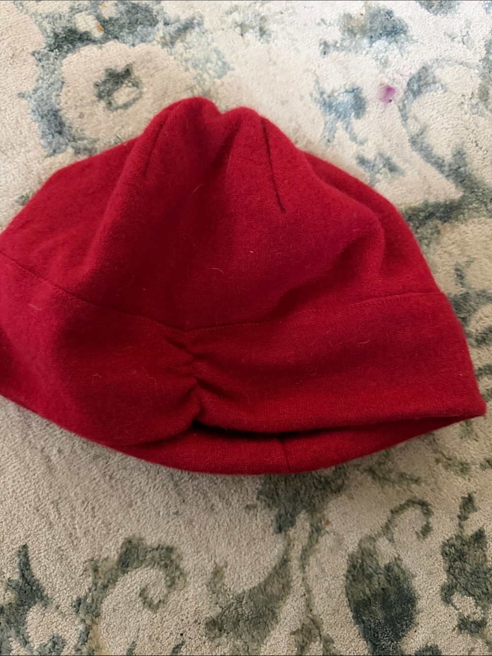 Coldwater Creek Red Knit Turban-Style Hat